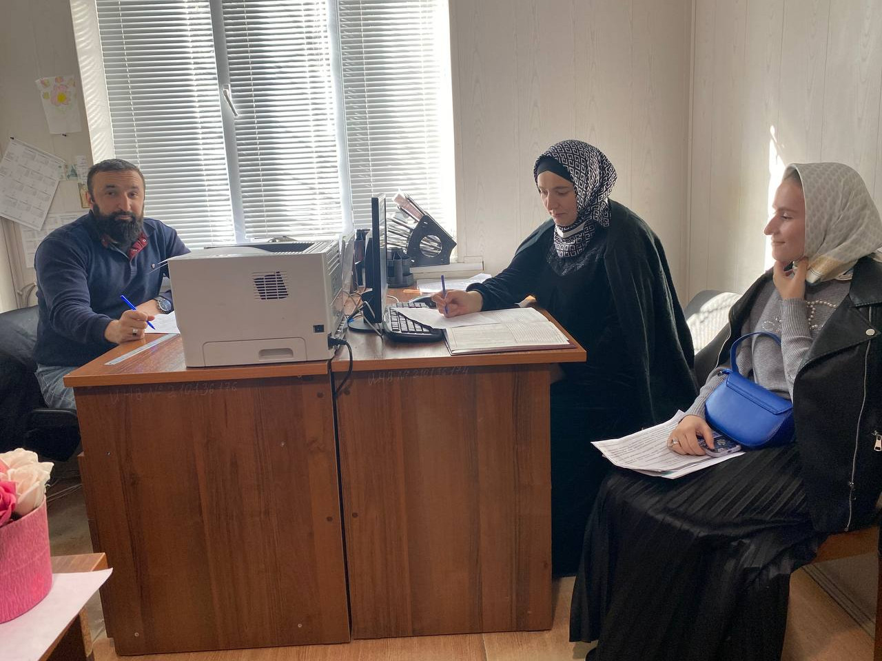 Прием ежемесячных отчетов  у социальных работников 2 отд. СО на дому.